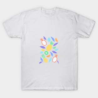 Summer Fruit on White T-Shirt